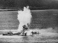 Asisbiz Raid on Cape Gloucester New Briatin score a direct hit on a Japanese Destroyer 28th Jul 1943 03