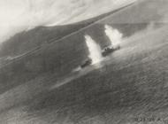 Asisbiz Raid on Cape Gloucester New Briatin score a direct hit on a Japanese Destroyer 28th Jul 1943 06