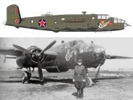Asisbiz B 25C Mitchell 14GBAP (14 gap dd 4 gad dd) Red 1 with crew operated in Smolensk Russia 1944 03