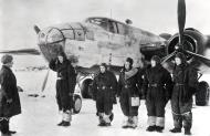 Asisbiz B 25D Mitchell 13GAP then 229GBAP 14GBAP with crew in Novodugino Russia winter 1944 02