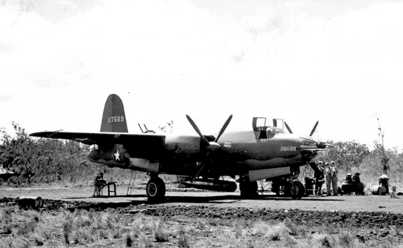 41 17589 B 26B Marauder 5AF 22BG19BS sits in a revetment on Midway Atoll 1943 01