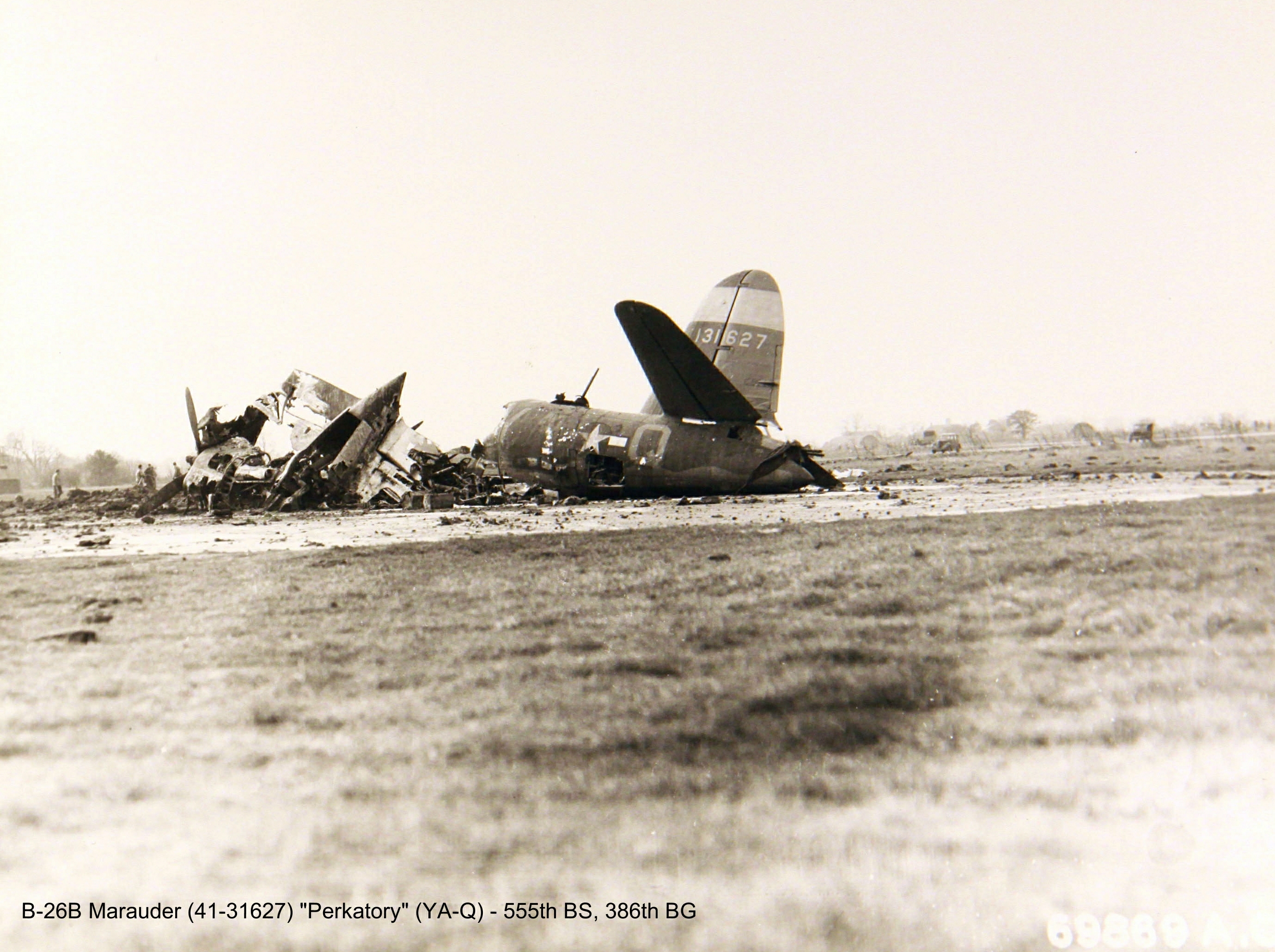 41 31627 B 26B Marauder 9AF 386BG555BS YAQ Perkatory destroyed 22nd Mar 1944 01