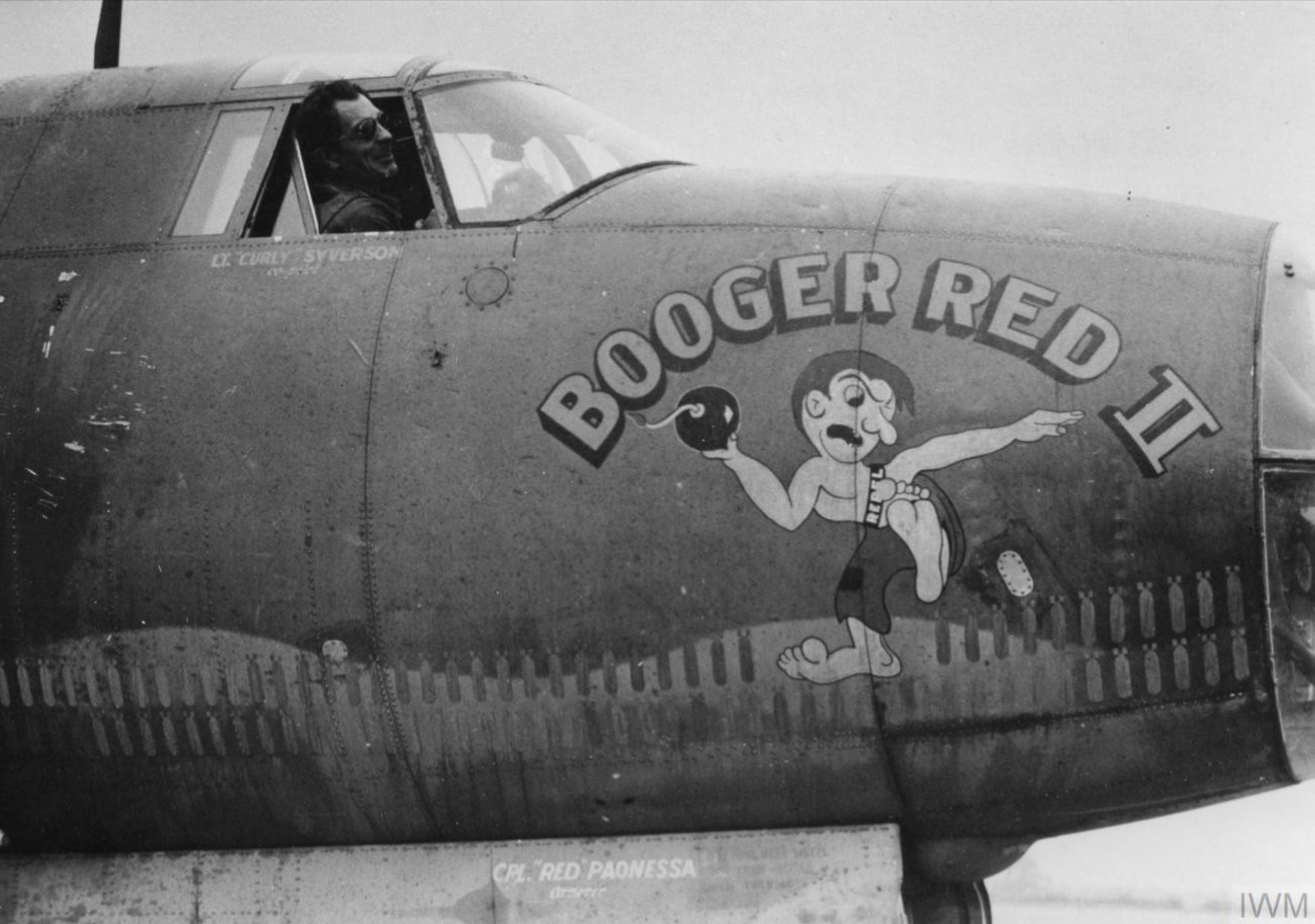 41 31874 B 26B Marauder 8AF 387BG559BS TQO Booger Red II damaged by fighters 23rd Dec 1944 FRE1310