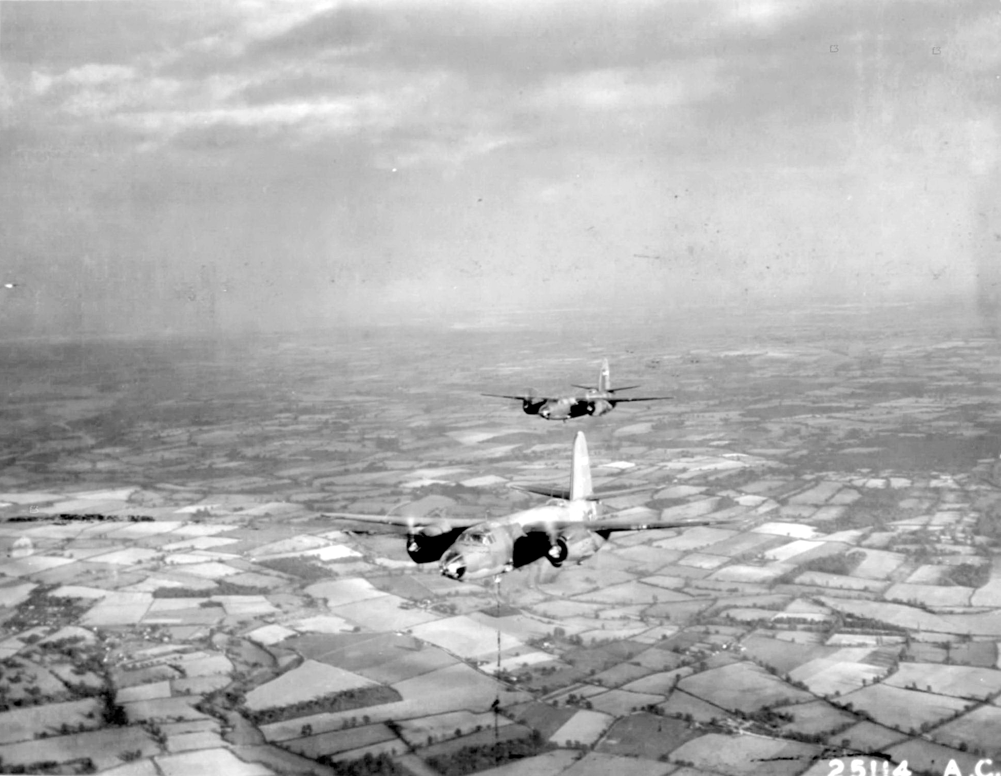 41 34763 B 26C Marauder 9AF 322BG449BS PNJ with PNA over Europe 1943 05