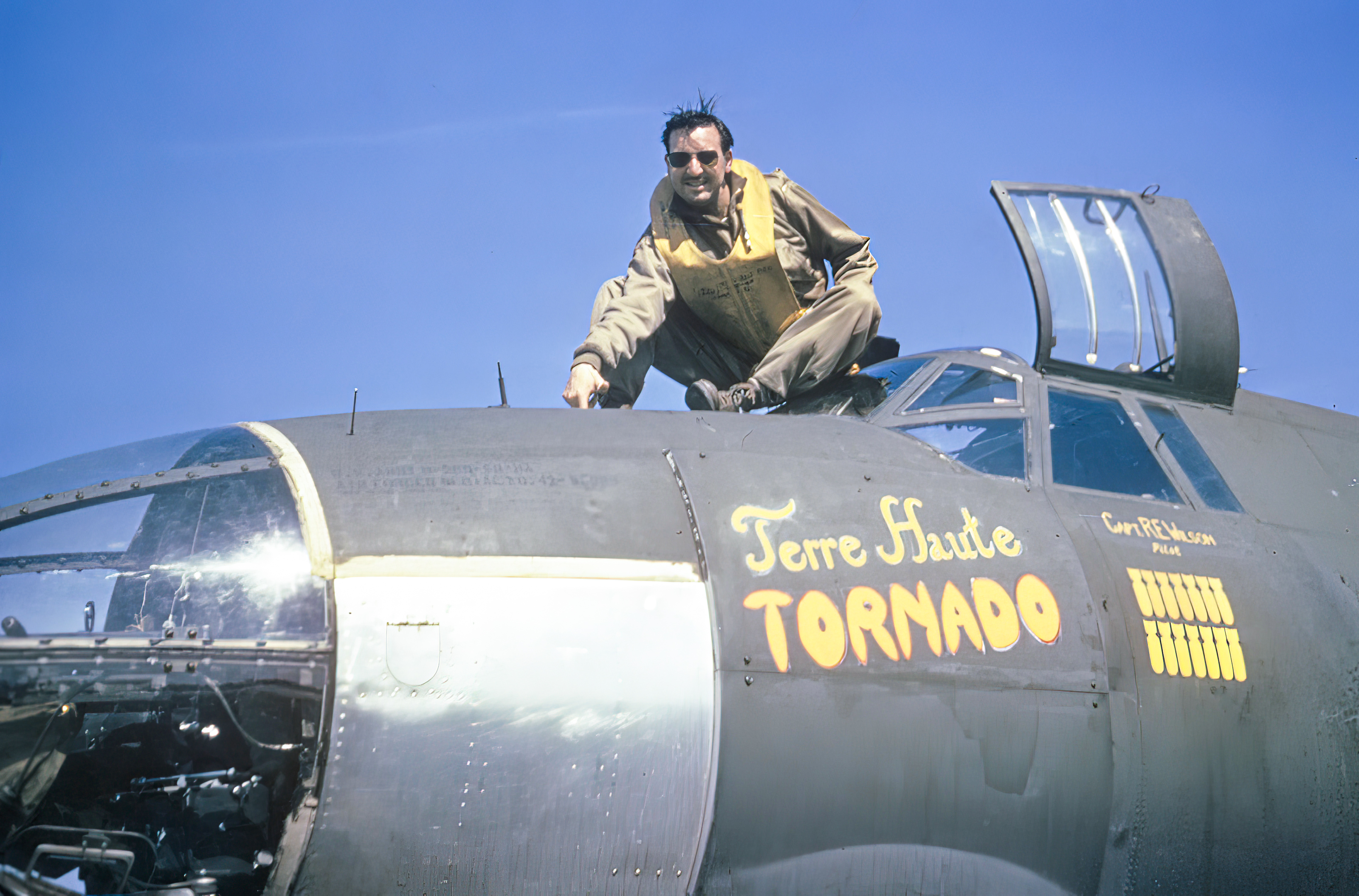 42 95906 B 26B Marauder 9AF 344BG497BS 7IH Terra Haute Tornado Lt Jack Havener 23rd Apr 1944 FRE7116