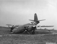 Asisbiz 41 31585 B 26B Marauder 9AF 386BG553BS ANJ Blazing Heat ldg with battle damage Dunmow Essex England 23 Jun 1944 01