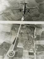 Asisbiz 41 35000 B 26C Marauder 8AF 323BG455BS YUR Swamp Chicken hit by flak over France 5 Feb 1944 FRE13447