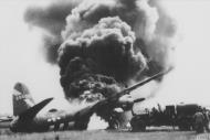 Asisbiz 42 96093 B 26B Marauder 9AF 397BG596BS X2V blew tire on takeoff and burned 28 Jul 1944 FRE9630