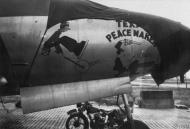Asisbiz 43 34294 B 26G Marauder 9AF 322BG451BS SSC Texas Peacemaker nose art at Hamme Germany 19 May 1945 FRE4502