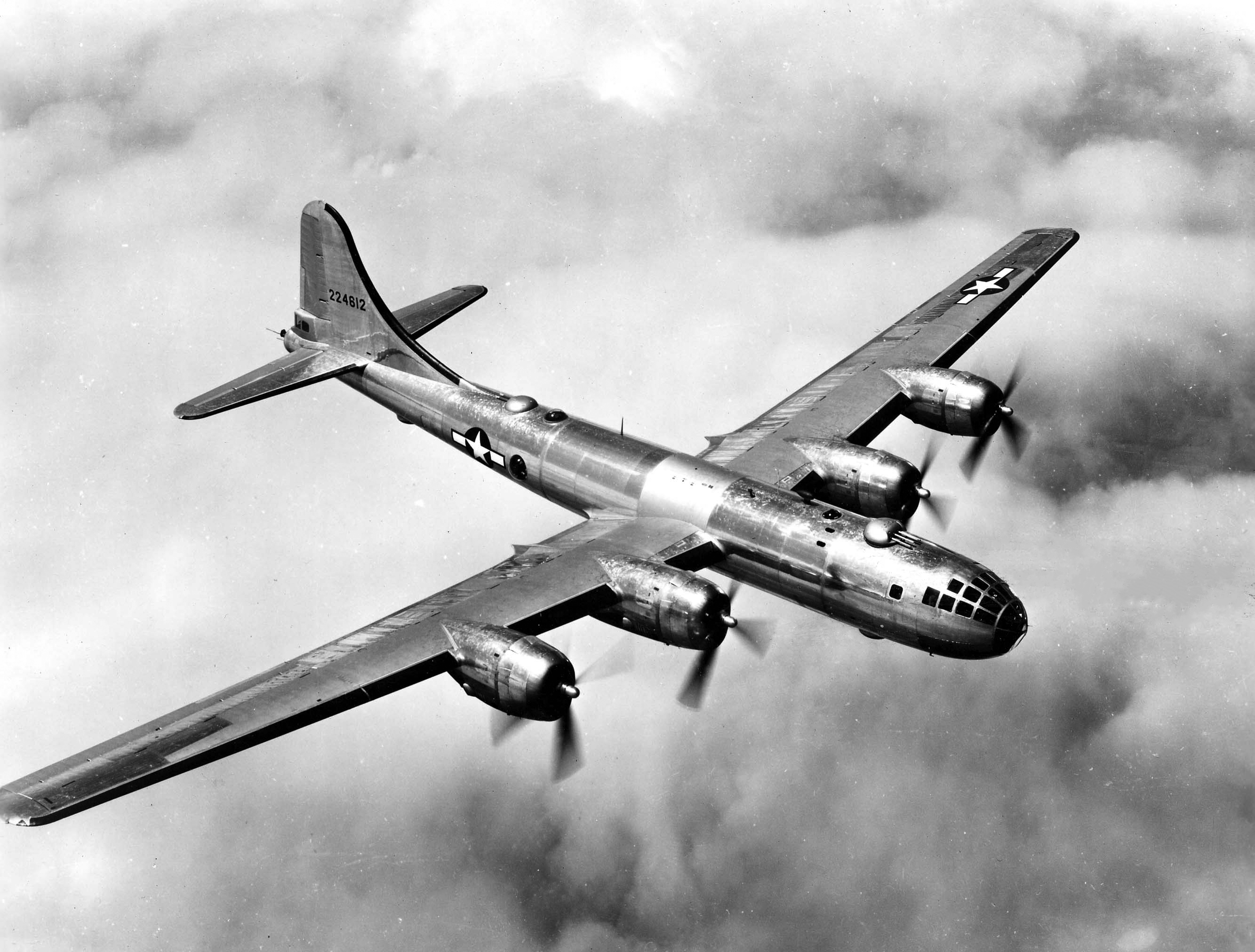 42 24612 Boeing B-29 Superfortress factory fresh in flight 1942 01