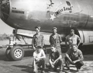 Asisbiz 42 24734 Boeing B-29 Superfortress 468BG794BS Miss Lead nose art left side with crew in India 01
