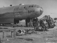 Asisbiz Boeing B-29 Superfortress Katie damaged whena tyre burst on landing in China 01
