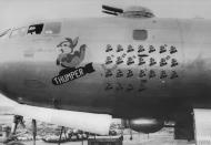 Asisbiz 42 24623 Boeing B-29 Superfortress 20AF 497BG870BS A21 Thumper nose art left side 14 ea kills FRE11975