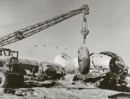 Asisbiz 42 93906 Boeing B-29A Superfortress 20AF 6BG24BS Uncle Sam's Milk Run being salvaged Iwo Jima 23rd May 1945 03