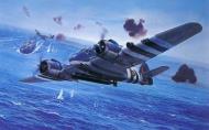 Asisbiz Artwork depecting RAF Bristol Beaufighters attacking German ships 0A