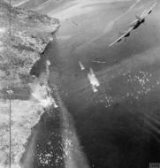 Asisbiz Beaufighter Dallachy Strike Wing attack Ingerseks and others ships in Risnesfjord Norway IWM C5272