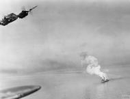 Asisbiz Beaufighter VIFs North Coates Strike Wing attack an enemy escort vessel off south west of Heligoland IWM C4448