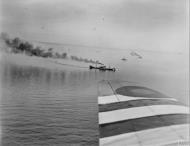 Asisbiz North Coates n Strubby Wings Beaufighters attack a convoy with Torpedos off Heligoland 8 July 1944 IWM HU81250