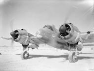 Asisbiz Beaufighter IC RAF 272Sqn O T3314 running up its engines at Edku Egypt 1942 IWM CM1127