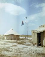 Asisbiz Royal Air Force station headquarters in the West African desert with Beaufighter foreground IWM TR817