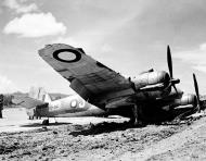 Asisbiz Beaufighter IC RAAF 30Sqn J A19 34 flak damage landing Ward Strip 22nd Mar 1943 01