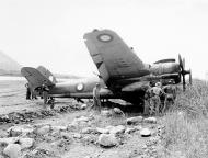 Asisbiz Beaufighter VIC RAAF 30Sqn A19 137 flak damage landing Vivigani 4th Oct 1943 01