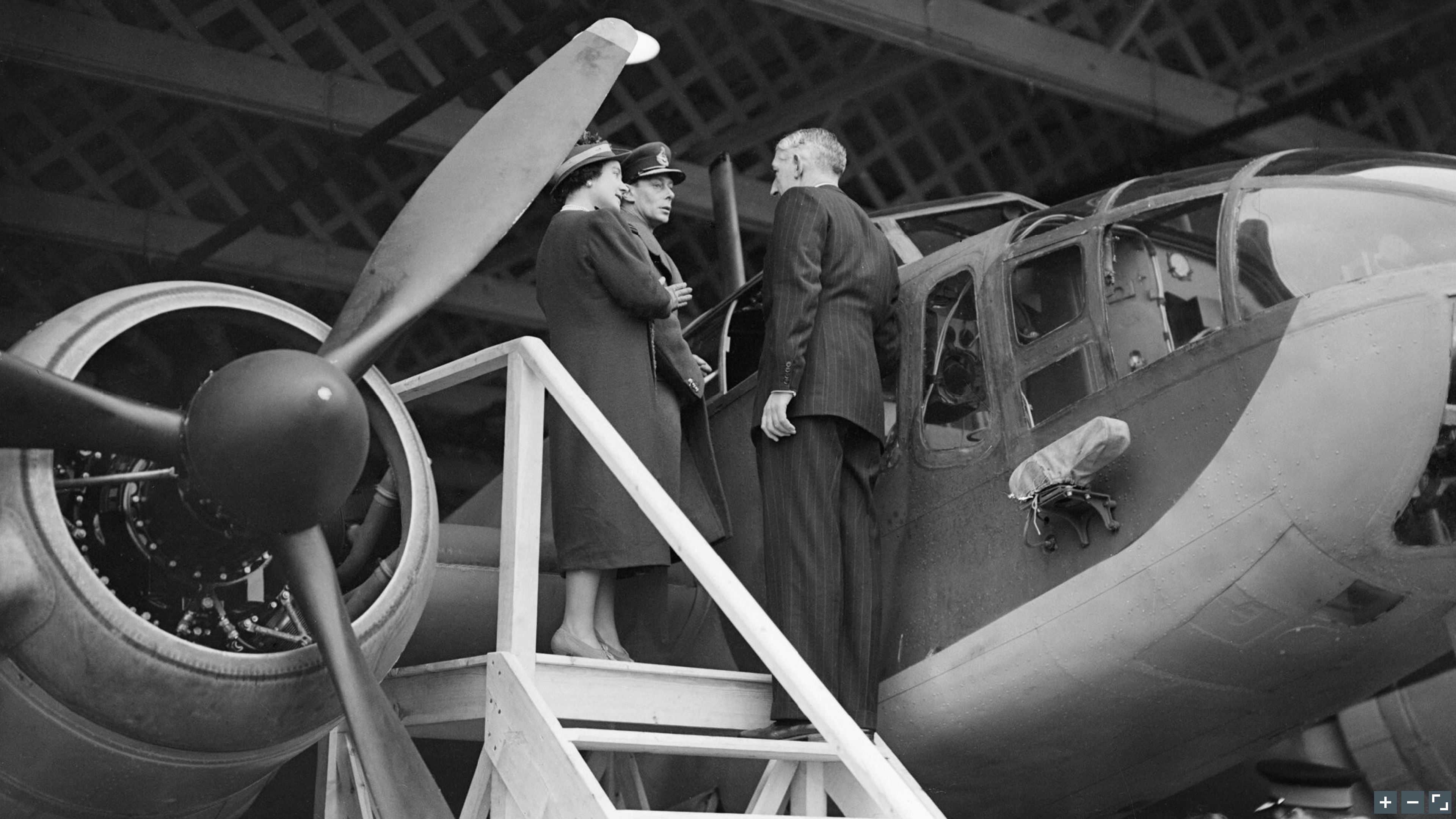King George VI and Queen Elizabeth at the Bristol Aeroplane Company Filton near Bristol 7 Fe 1940 IWM C667a