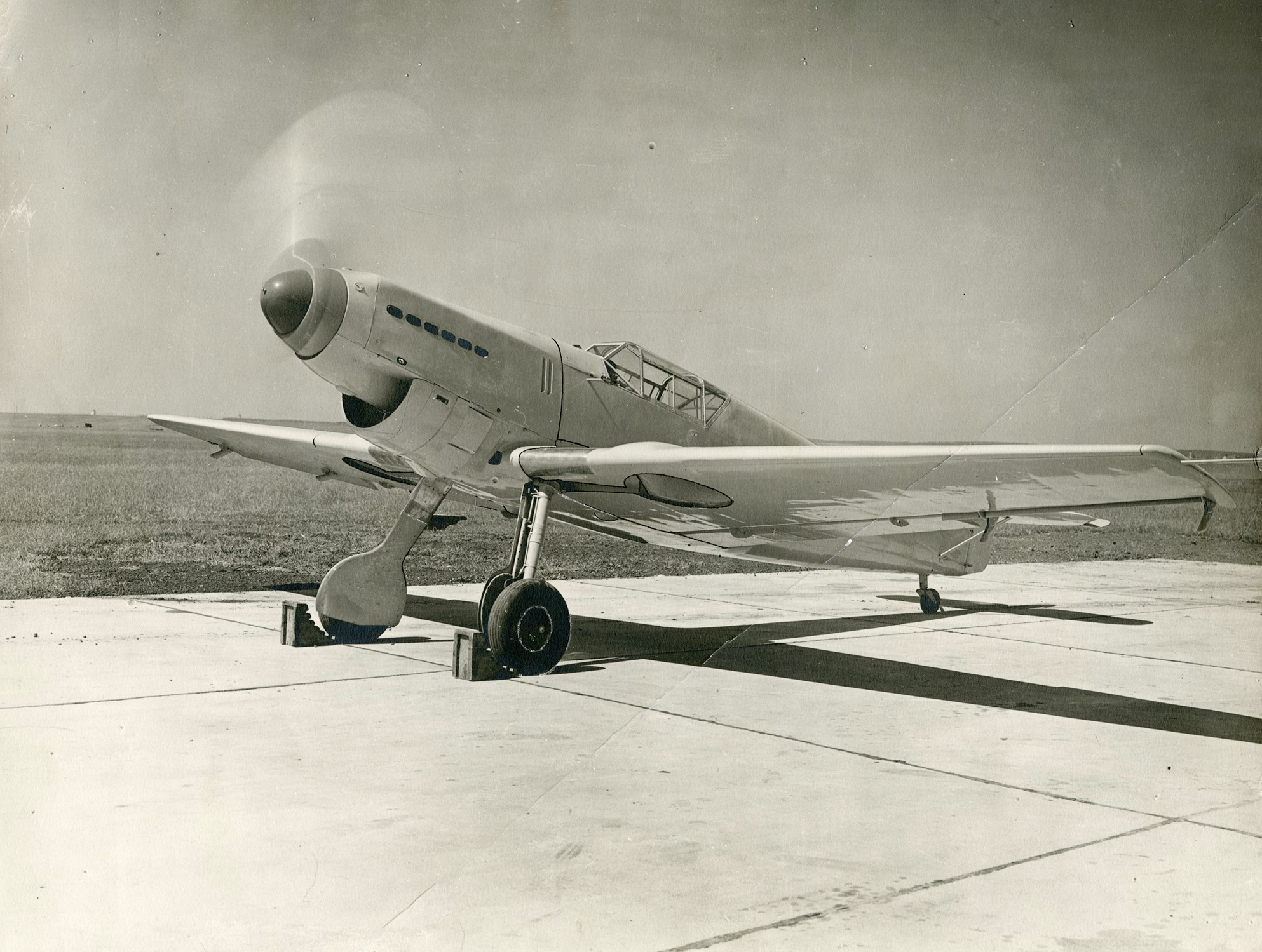 Messerschmitt Prototype Bf 109V1 D IABI WNr 758 engine warm up during trials Germany 1934 01