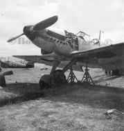 Asisbiz Messerschmitt Bf 109D on jacks after landing gear collapse Spisska Nova Ves Slovakia ebay 01