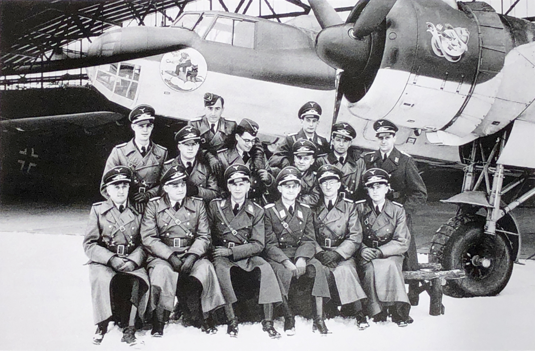 Dornier Do 17P 1.(F)123 code 4U+xH officers pose infront of one of their aircraft 1939 P244
