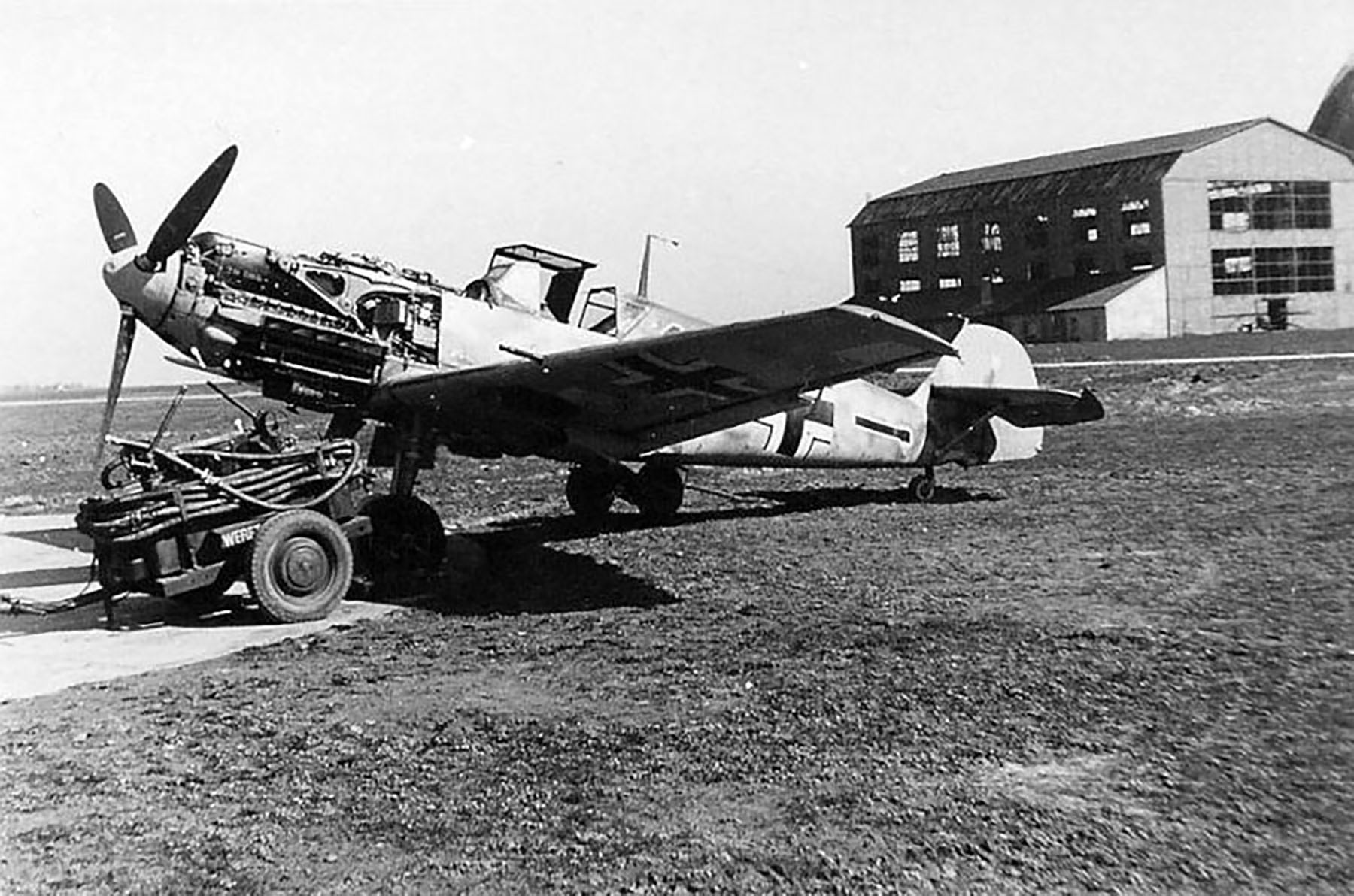 Messerschmitt Bf 109E4 5th staffel Black 15 under goes field maintenance France 1940 02