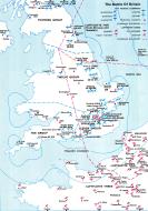 Asisbiz Artwork showing a map of Battle of Britain airfields of South East England 1940 0A