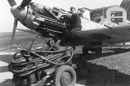 Asisbiz Messerschmitt Bf 109E4 5th staffel Black 15 under goes field maintenance France 1940 01