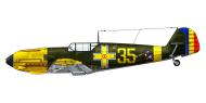 Asisbiz Messerschmitt Bf 109E3 FARR 7 Grupul Esc58 Yellow 35 WNr 2480 Bucharest 1942 0B