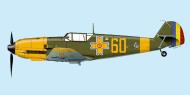 Asisbiz Messerschmitt Bf 109E7 FARR 7 Grupul Esc52 Yellow 60 Pop Romania 1944 0A