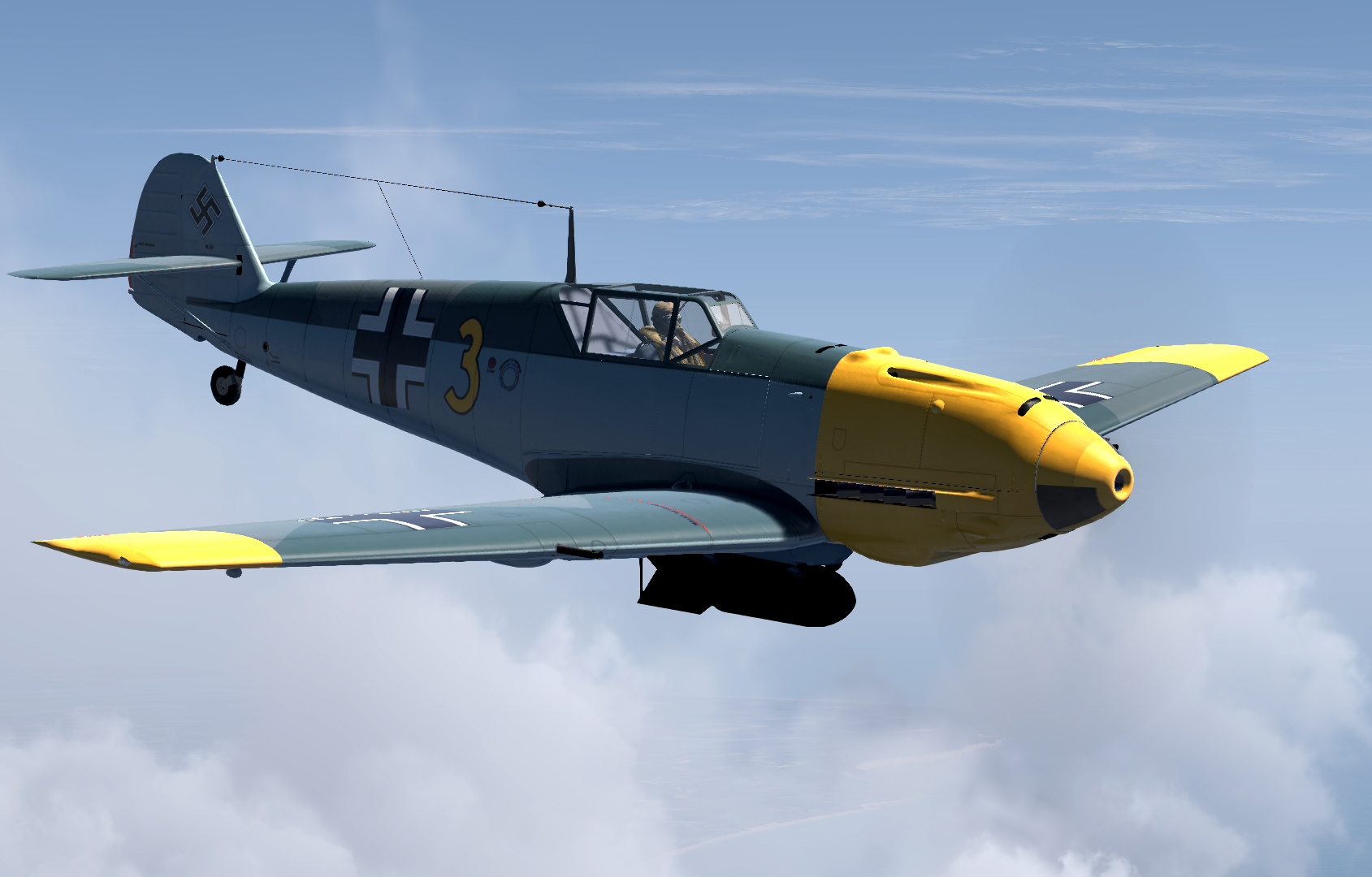 COD asisbiz Bf 109E7 3.JG1 Yellow 3 Hans Schubert Holland 1941 V04