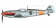 Asisbiz Messerschmitt Bf 109T2 11.JG11 Black 6 Herbert Christmann WNr 7767 KD+QE Lister Norway 1944 0A