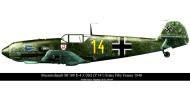 Asisbiz Messerschmitt Bf 109E4 3.JG2 Yellow 14 Franz Fiby France 1940 0B