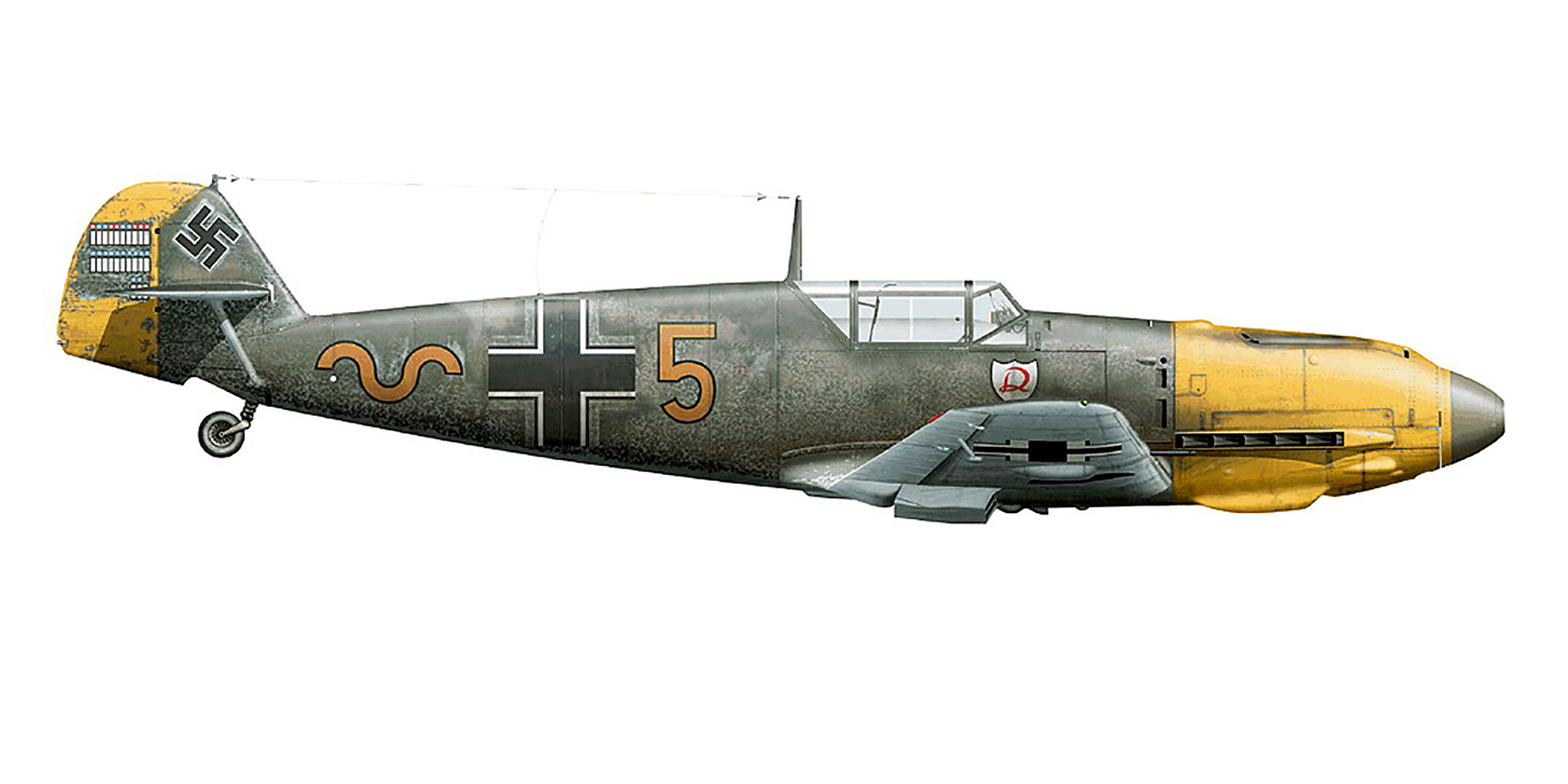 Messerschmitt Bf 109E3 9.JG2 Yellow 5 Werner Machold WNr 5274 France Sep 1940 0A