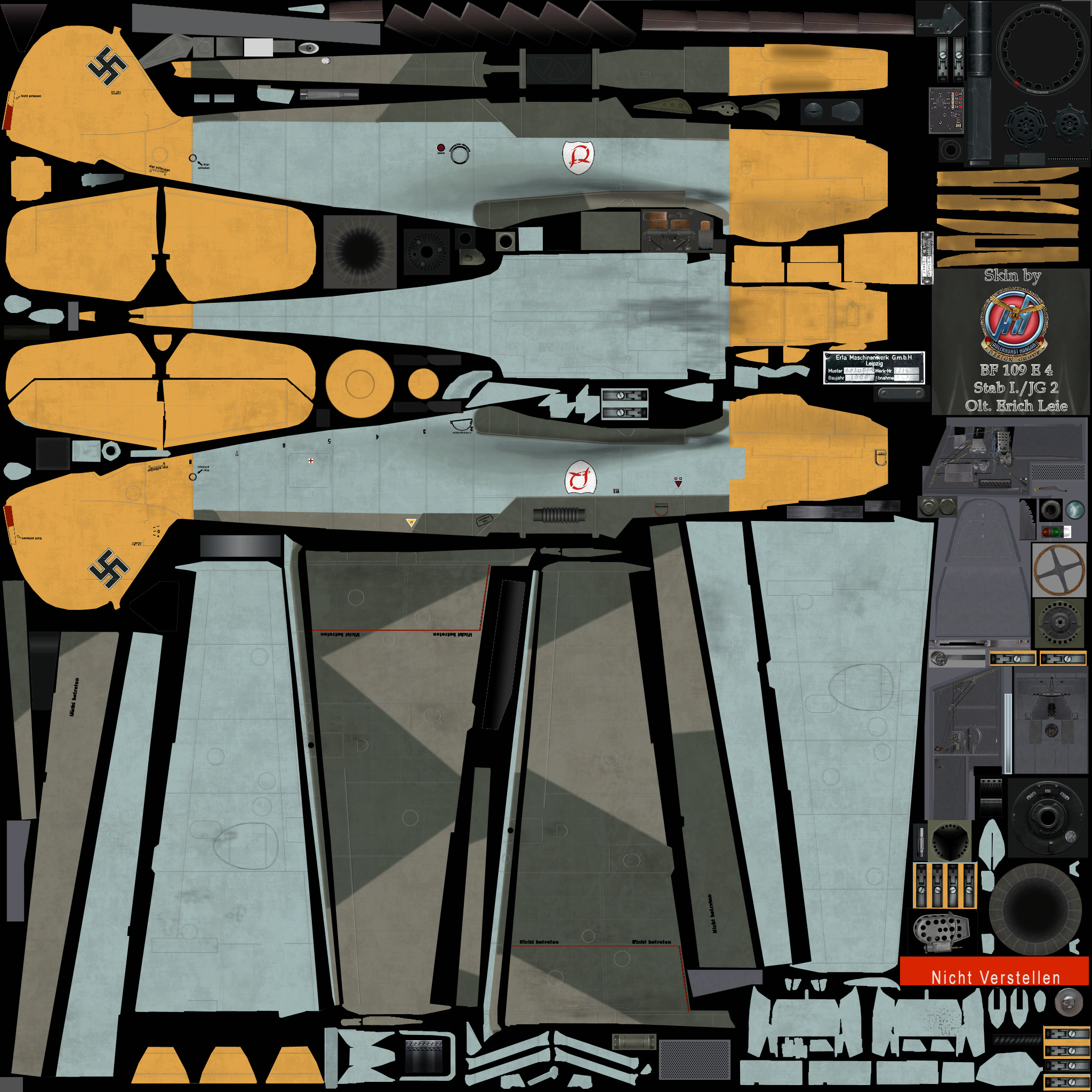 COD ES Bf 109E4 Stab I.JG2 Erich Leie France 1940 NC