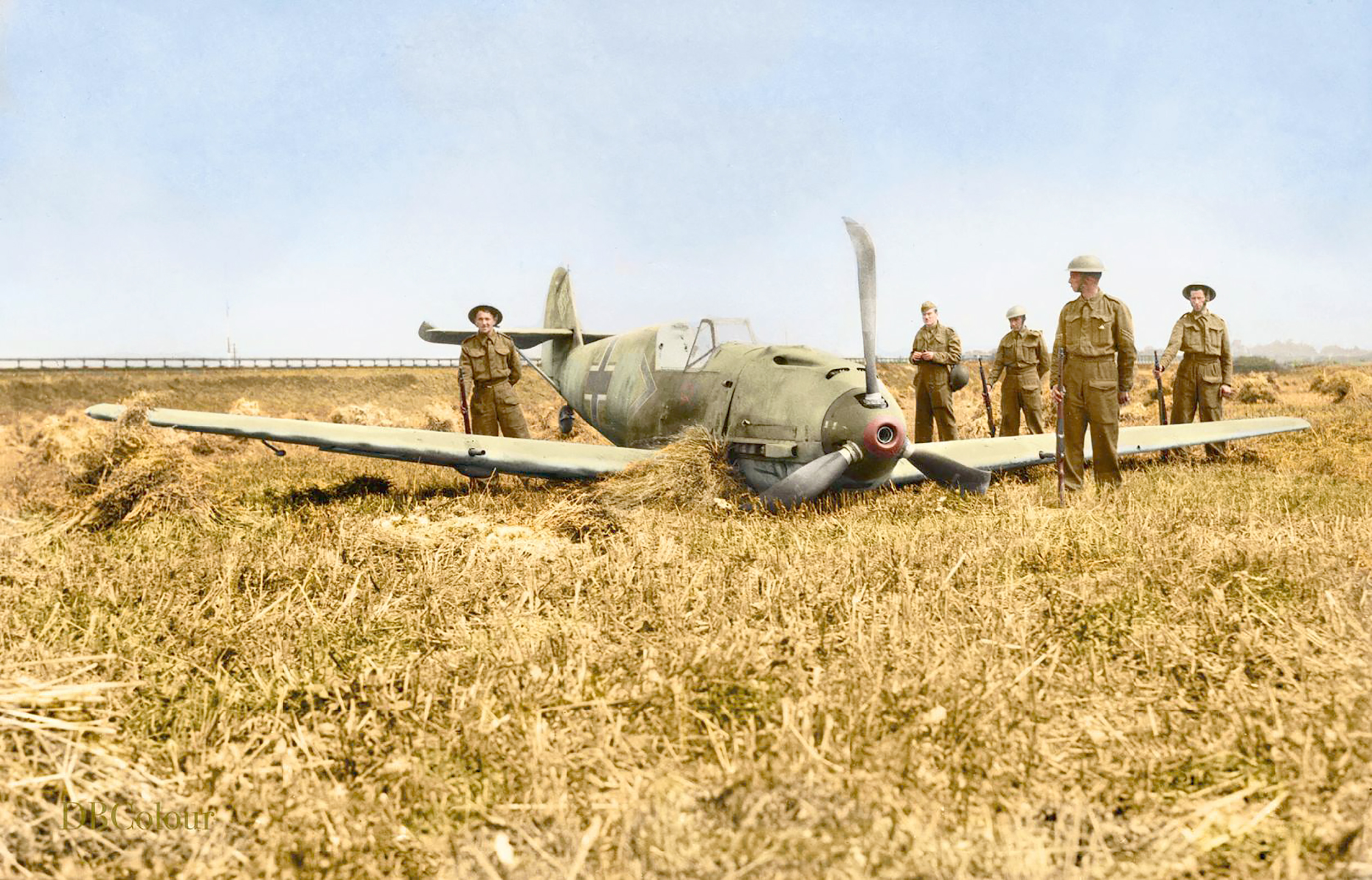 Messerschmitt Bf 109E4 Stab I.JG2 Paul Temme WNr 5068 after being sd 13th Aug 1940 IWM HU76146C