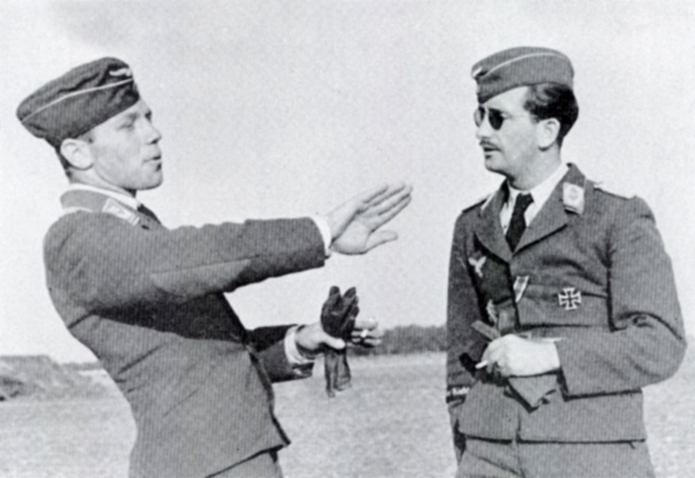 Aircrew Luftwaffe JG2 aces Helmut Wick and Hennig Strumpell JG2 01