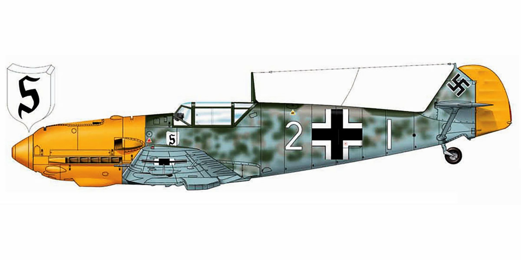 Messerschmitt Bf 109E1 7.JG26 White 2 Karl Heinz Bock WNr 6294 crash landed Rye 17th Sep 1940 0B