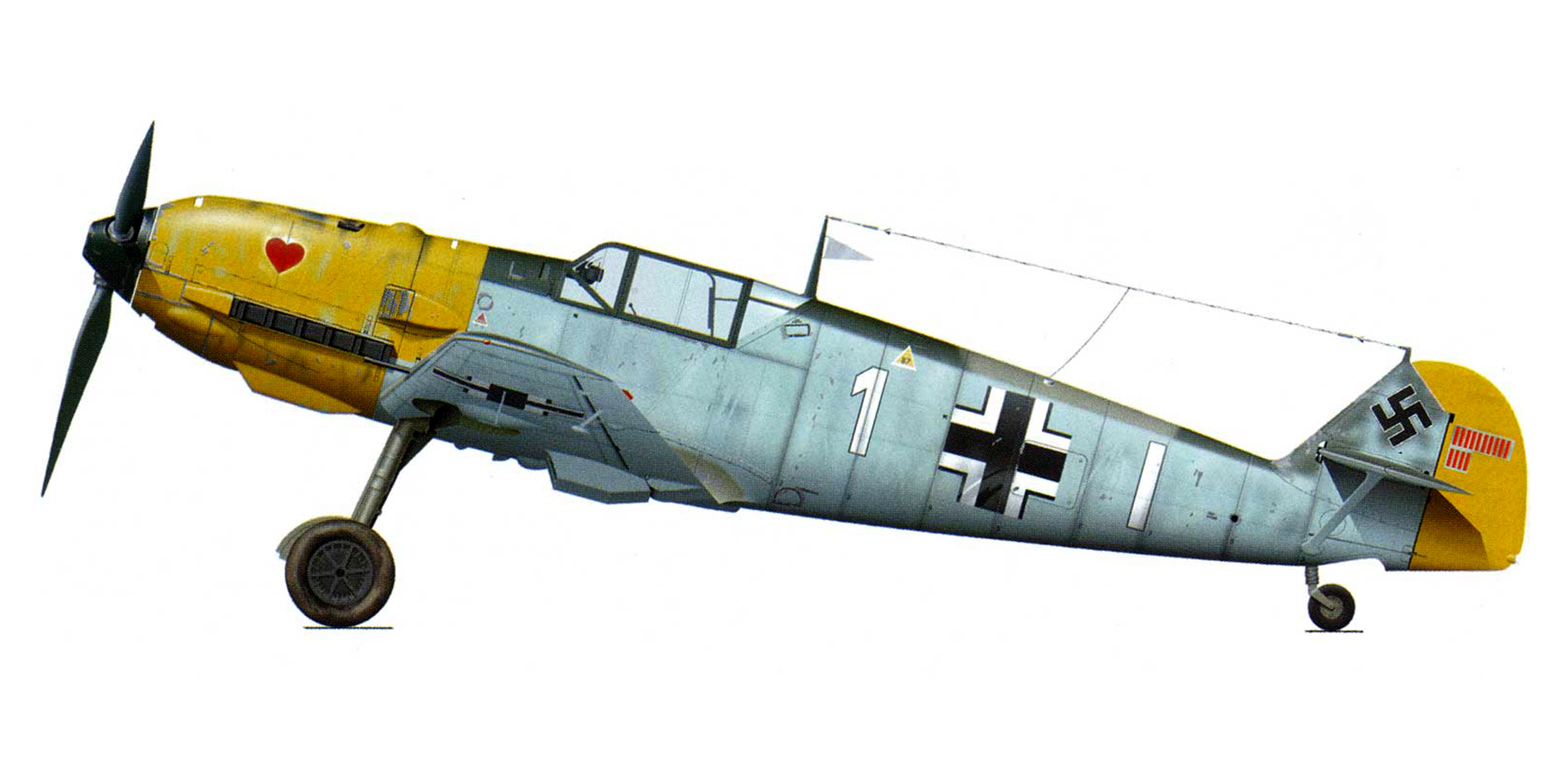 Messerschmitt Bf 109E4 7.JG26 White 1 Joachim Munchenberg France Sep 1940 0A