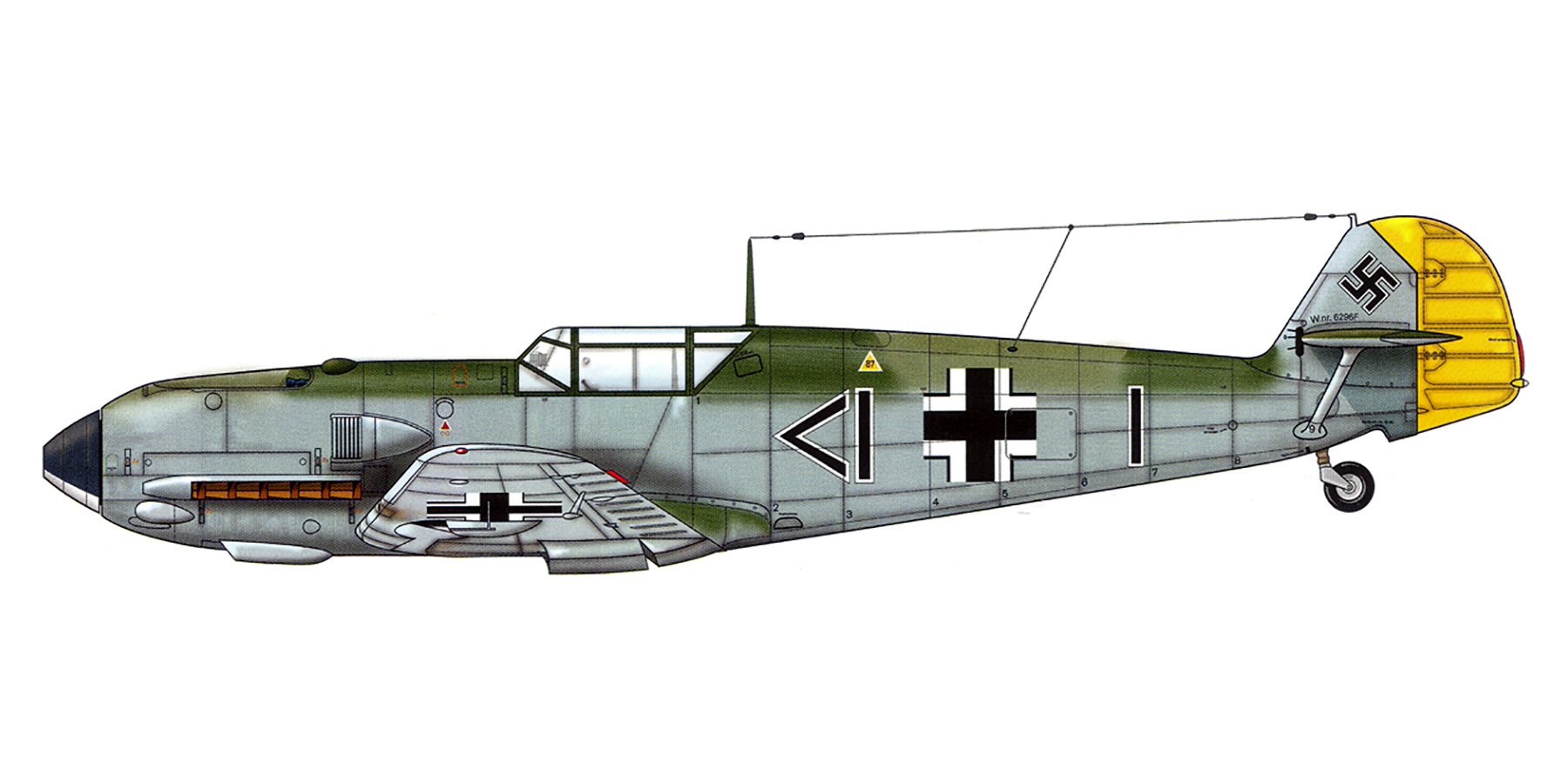 Messerschmitt Bf 109E1 Stab III.JG26 Werner Bartels WNr 6296F force landed Kent 24th Jul 1940 0C