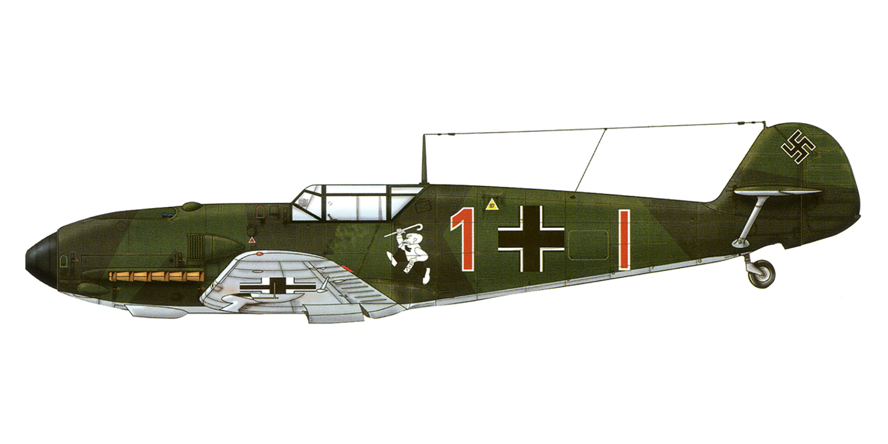 Messerschmitt Bf 109E1 8.JG26 Red 1 Eduard Neumann Poland 1939 0A