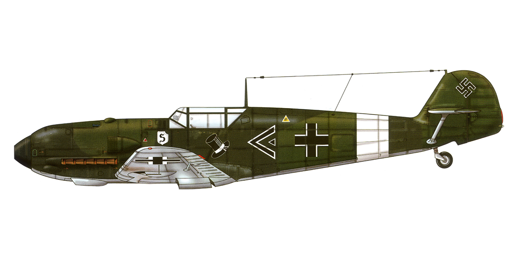 Messerschmitt Bf 109E1 Stab I.JG26 Gottahrd Handrick Germany 1939 0B
