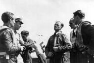 Asisbiz Aircrew Luftwaffe JG26 ace pilot and ex Olympian Joachim Muncheberg with flying comrades 07