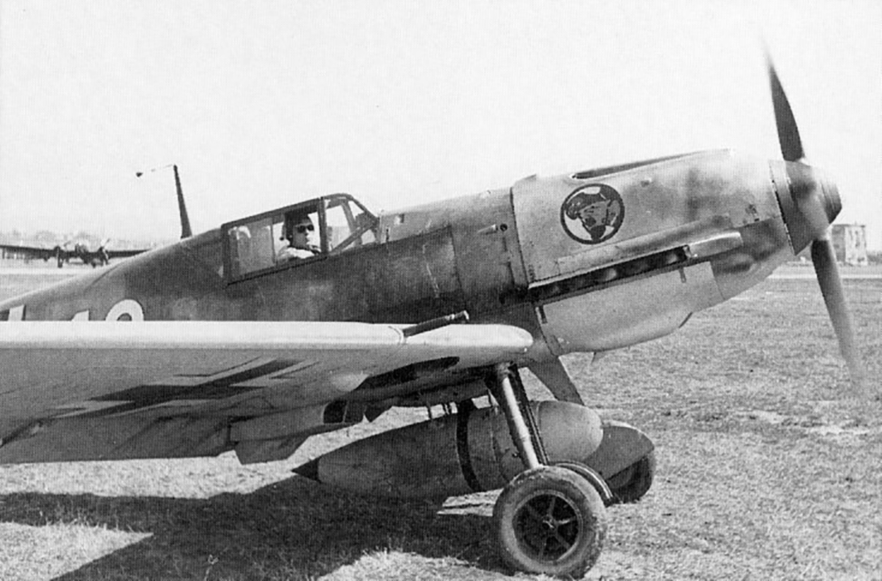 Messerschmitt Bf 109E4R3Trop I.JG27 possibly White 12 or 18 taxing 1941 01