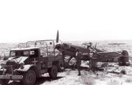 Asisbiz Messerschmitt Bf 109E7Trop I.JG27 being supplied by a captured Chevrolet C8 CMP Avions 190 P29